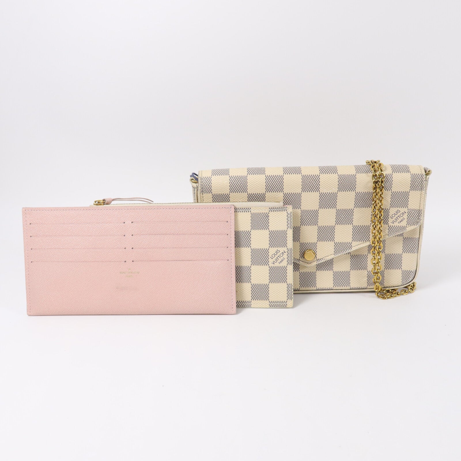 LOUIS VUITTON Damier Azur Pochette Felicie肩背袋