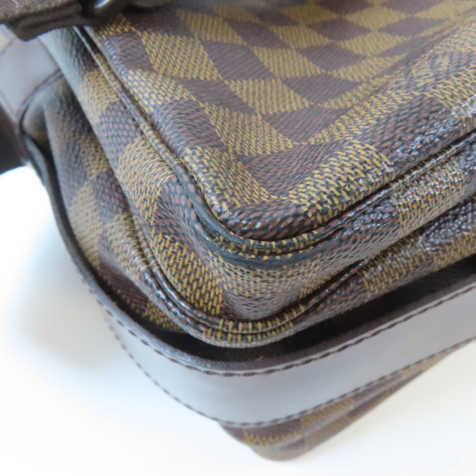 LOUIS VUITTON Damier Naviglio金扣肩背袋啡色
