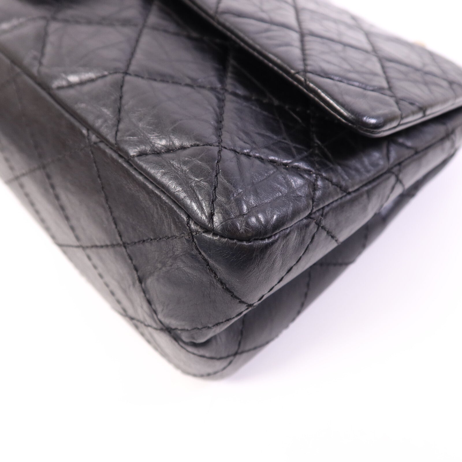 CHANEL 【激減優惠】牛皮皮革2.55 Large金扣鏈帶肩背袋