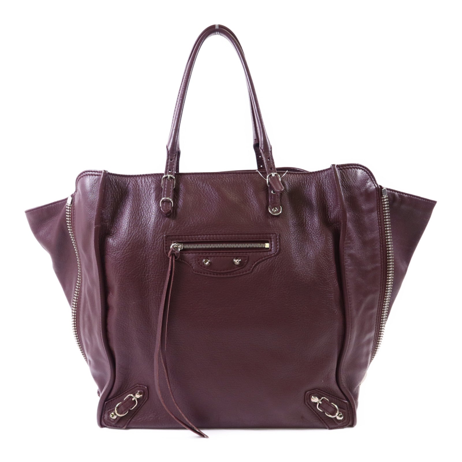 BALENCIAGA 牛皮皮革Papier Tote銀扣手挽袋