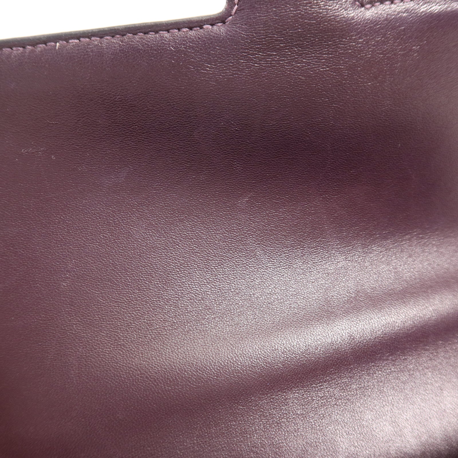 HERMES 鱷魚皮革Constance Elan銀扣肩背袋Amethyst