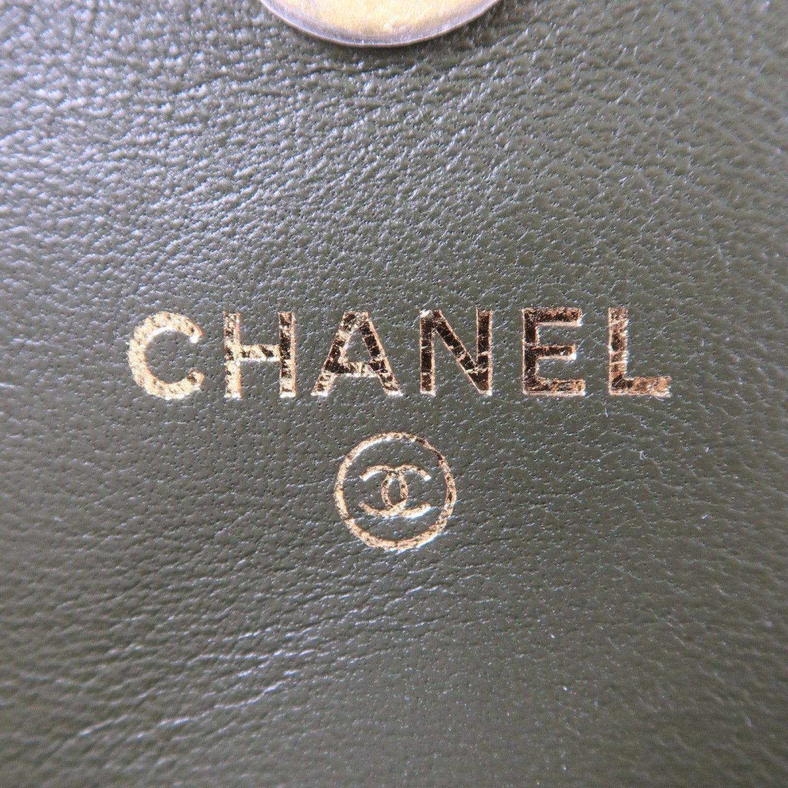 CHANEL 菱格羊皮皮革Shoulder Bag金扣鏈帶肩背袋綠色