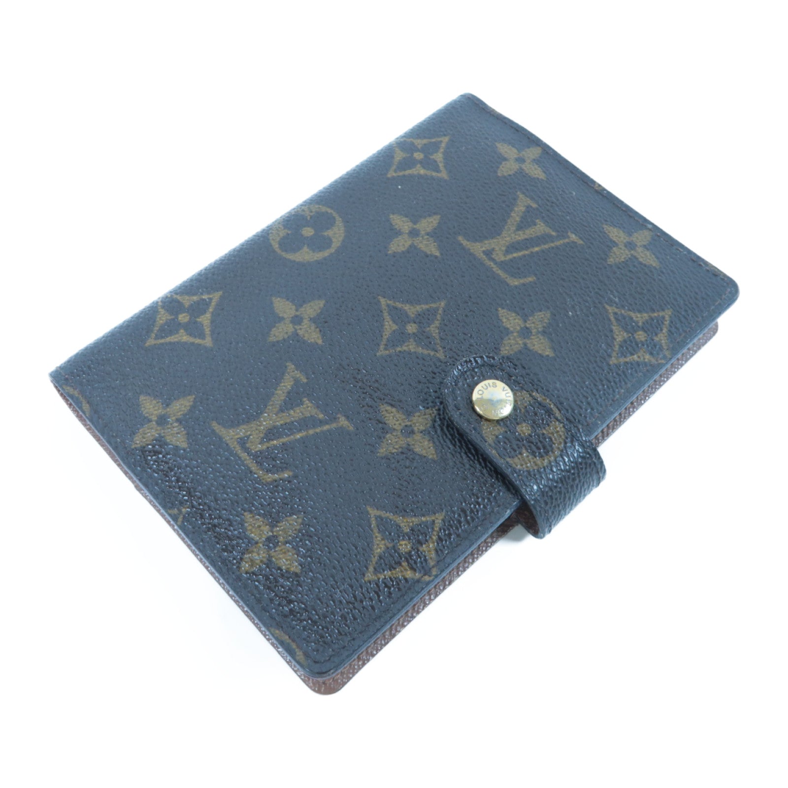 LOUIS VUITTON Monogram Small Ring Agenda Cover金扣小號活頁環記事本封套啡色
