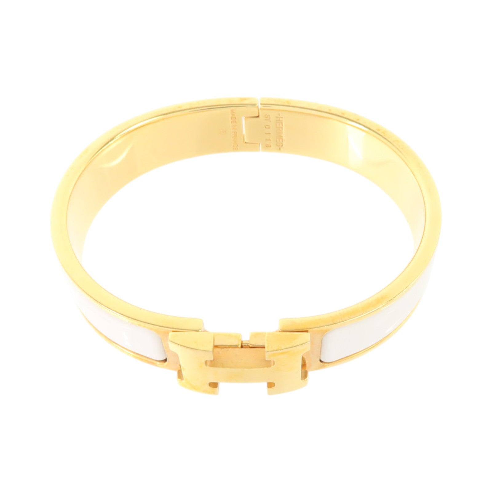 HERMES 金屬/琺瑯Clic H Bracelet金扣手鏈
