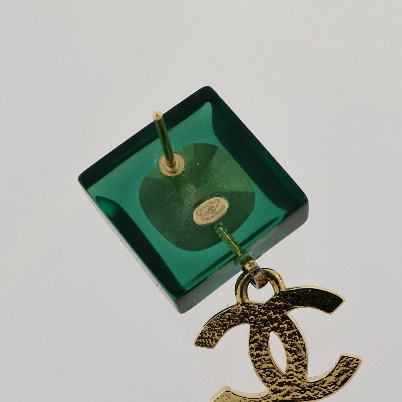 CHANEL PVC/金屬Cube CC Dangle Earrings耳環