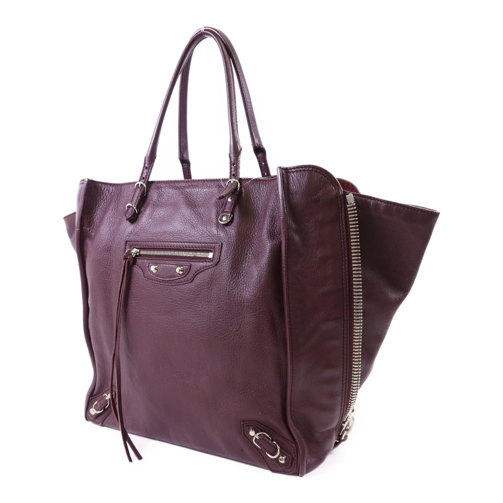 BALENCIAGA 牛皮皮革Papier Tote銀扣手挽袋