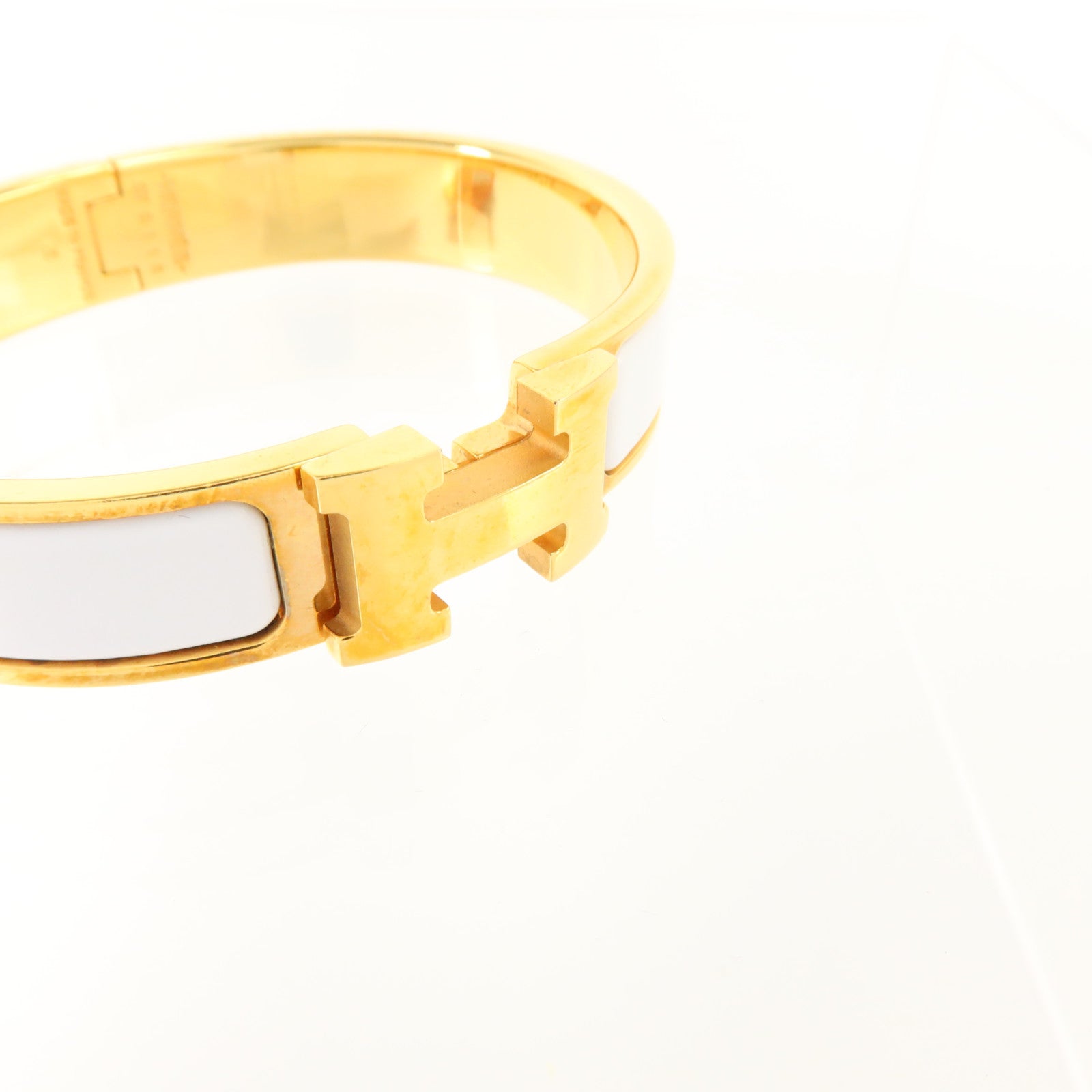HERMES 金屬/琺瑯Clic H Bracelet金扣手鏈