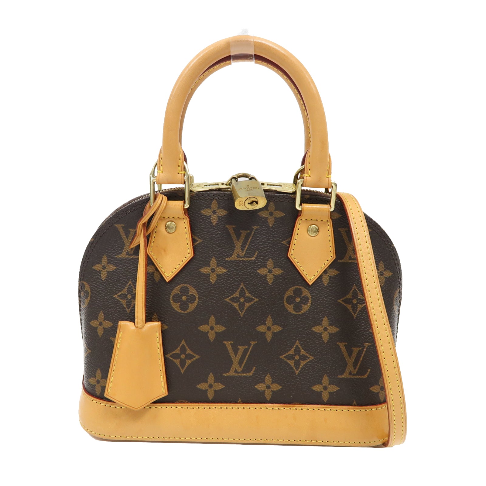 LOUIS VUITTON Monogram Alma BB金扣手挽肩背兩用袋啡色