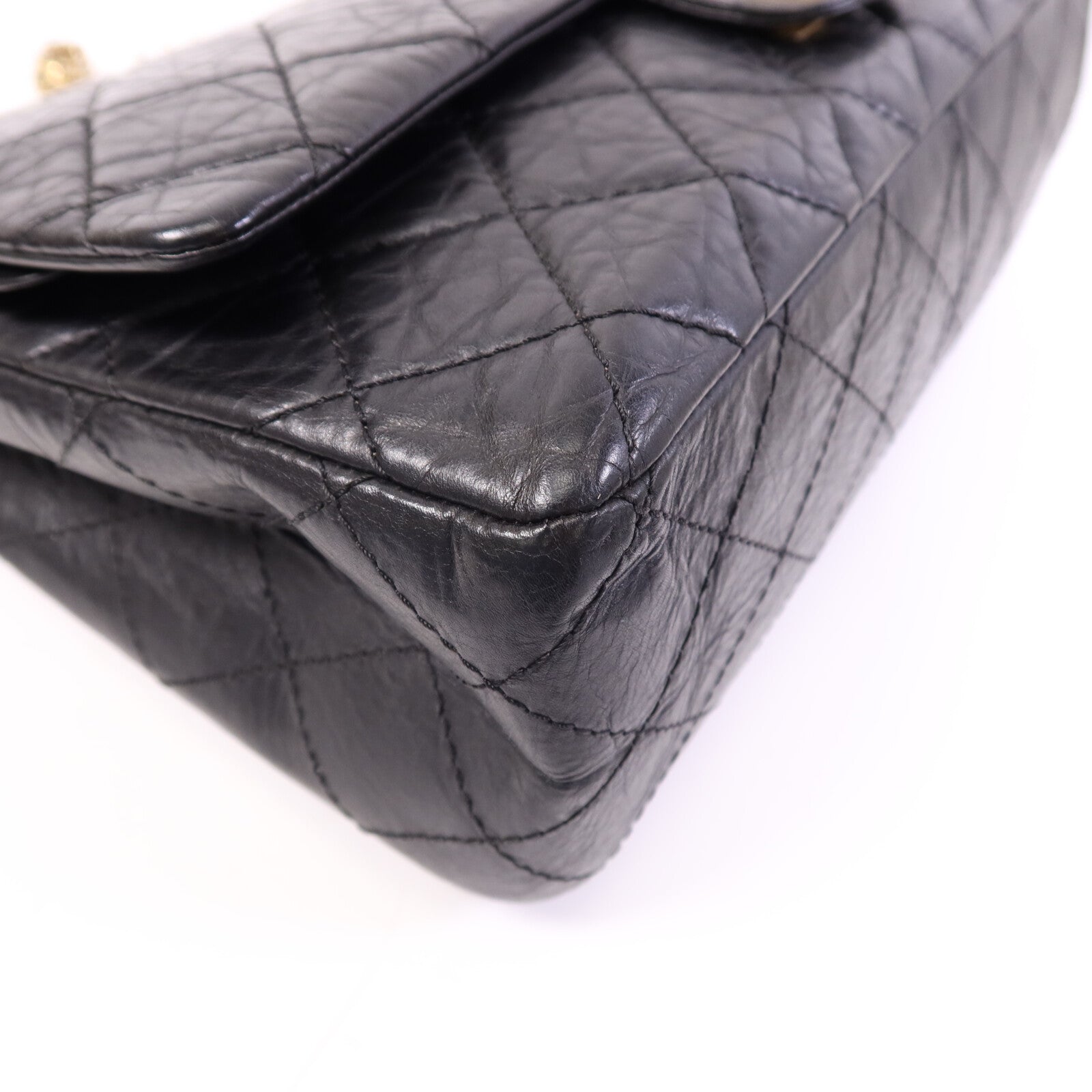 CHANEL 【激減優惠】牛皮皮革2.55 Large金扣鏈帶肩背袋