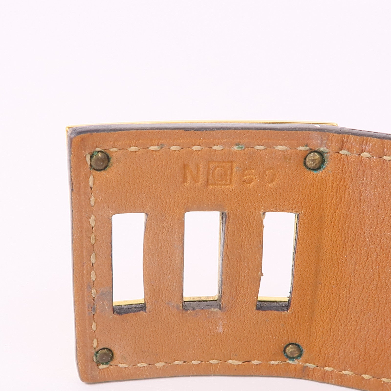 HERMES Swift皮革Kelly Dog Bracelet金扣手帶Noir