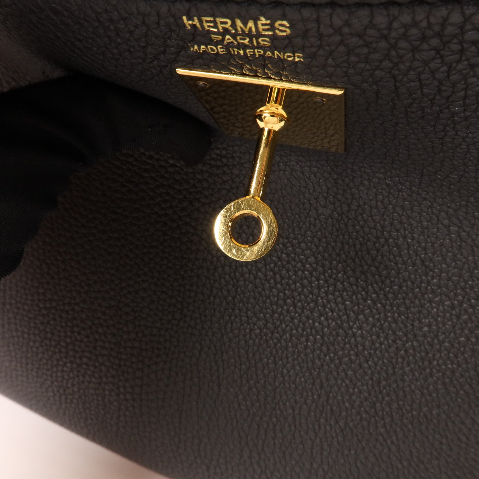 HERMES Togo皮革Kelly 32手挽肩背兩用袋Noir