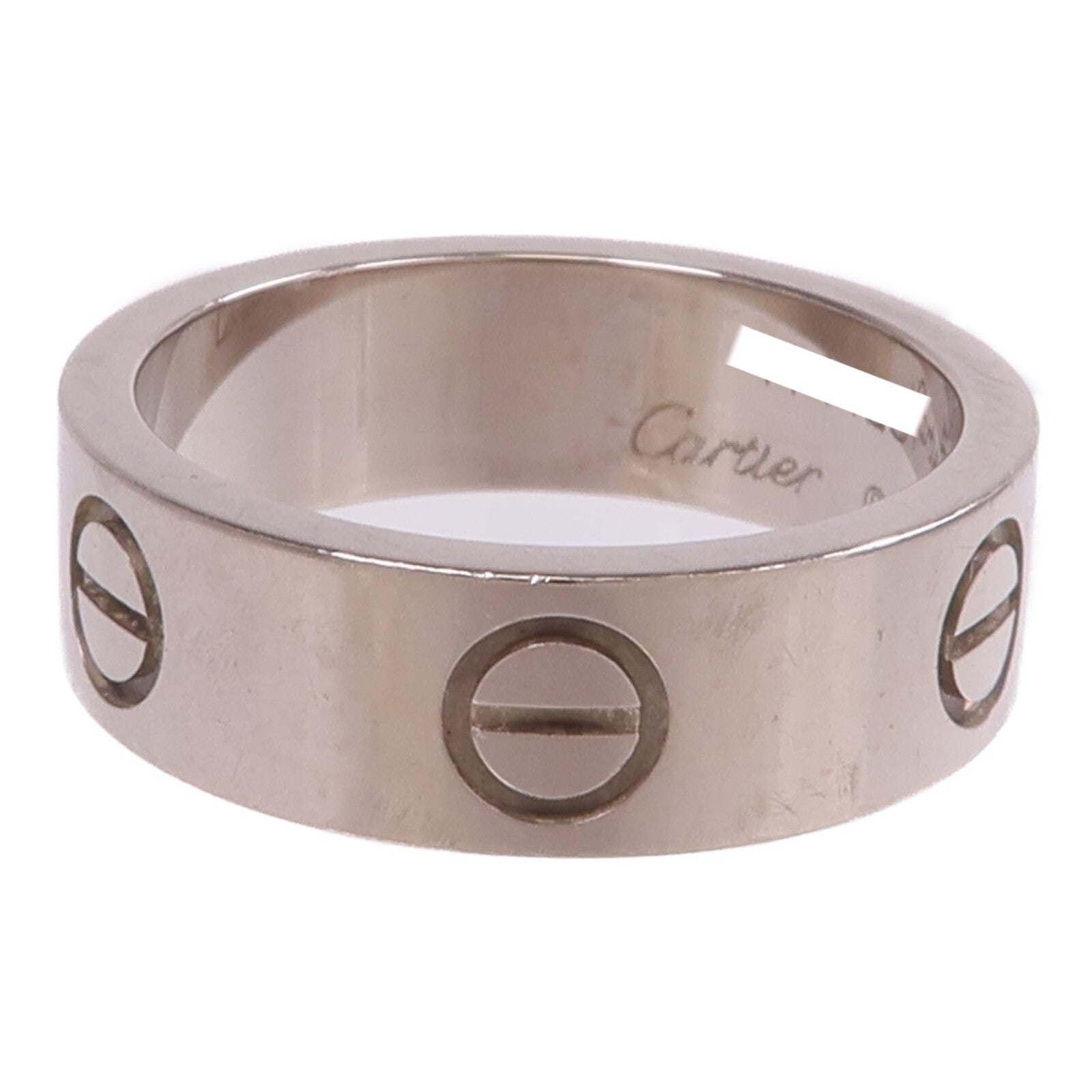 CARTIER 18K白金Love Ring戒指Cartier#50/US#5.25