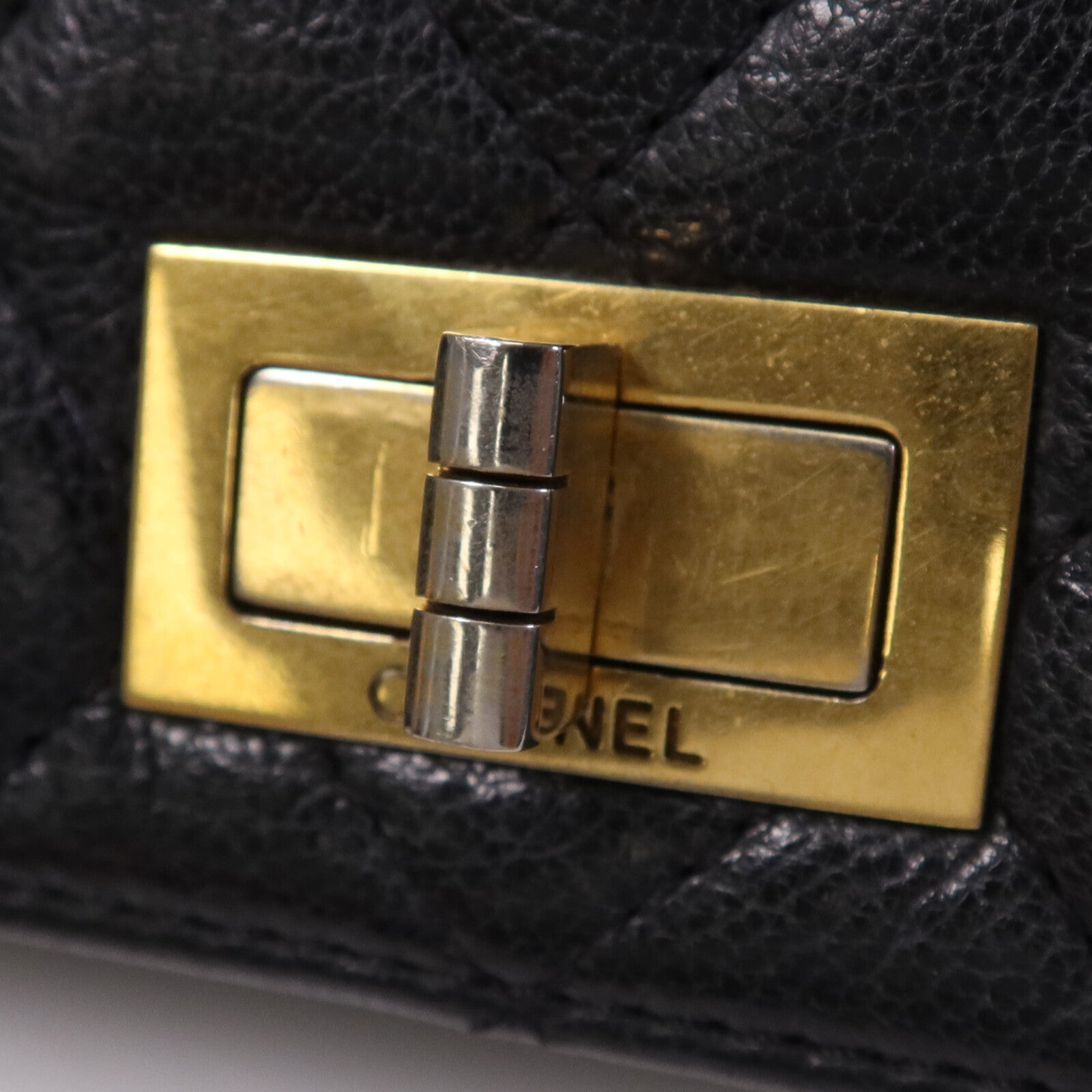 CHANEL 牛皮皮革Rita Top Handle Flap金扣鏈帶肩背袋