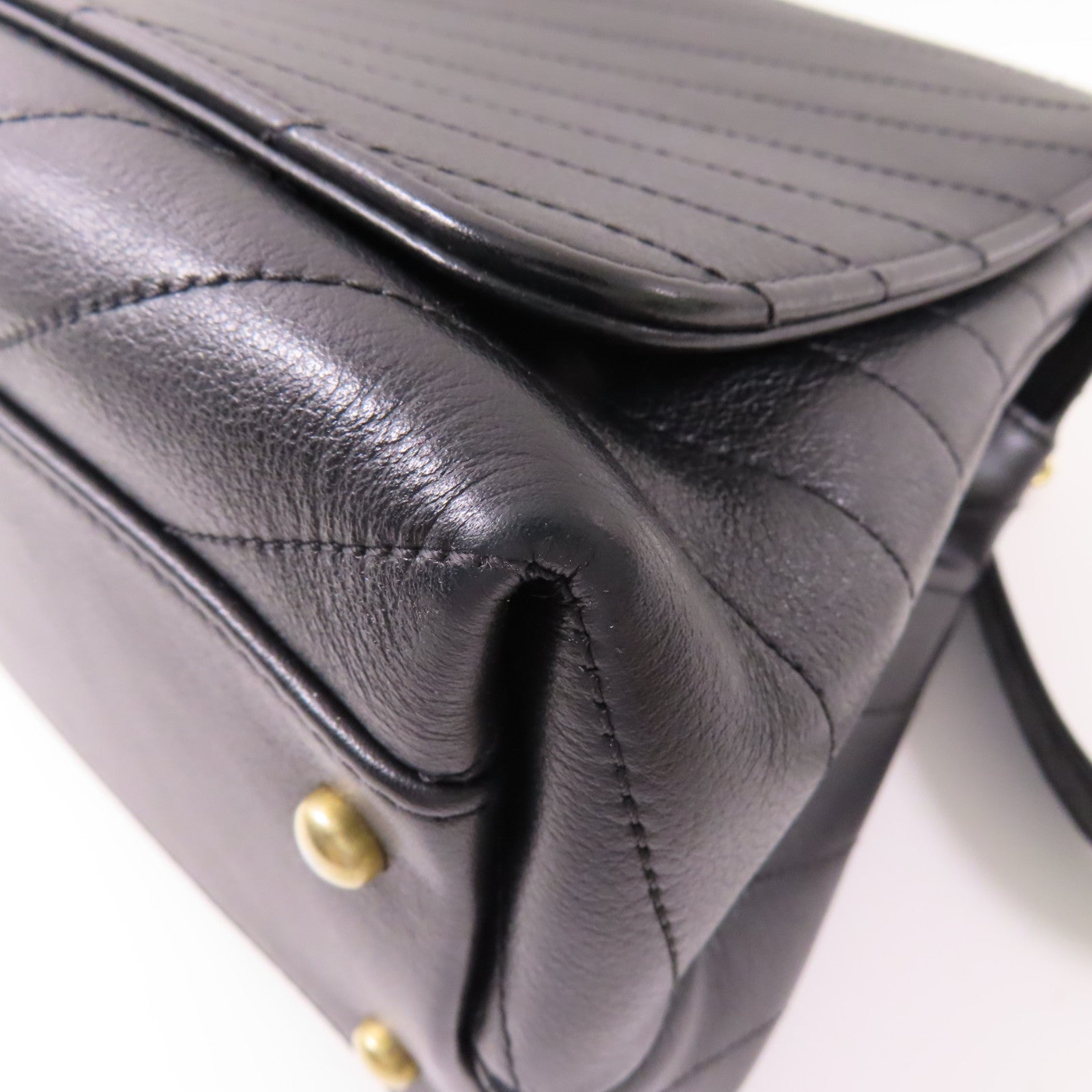 CHANEL 【激減優惠】蛇皮/牛皮皮革金扣2 Way Bag手挽肩背兩用袋