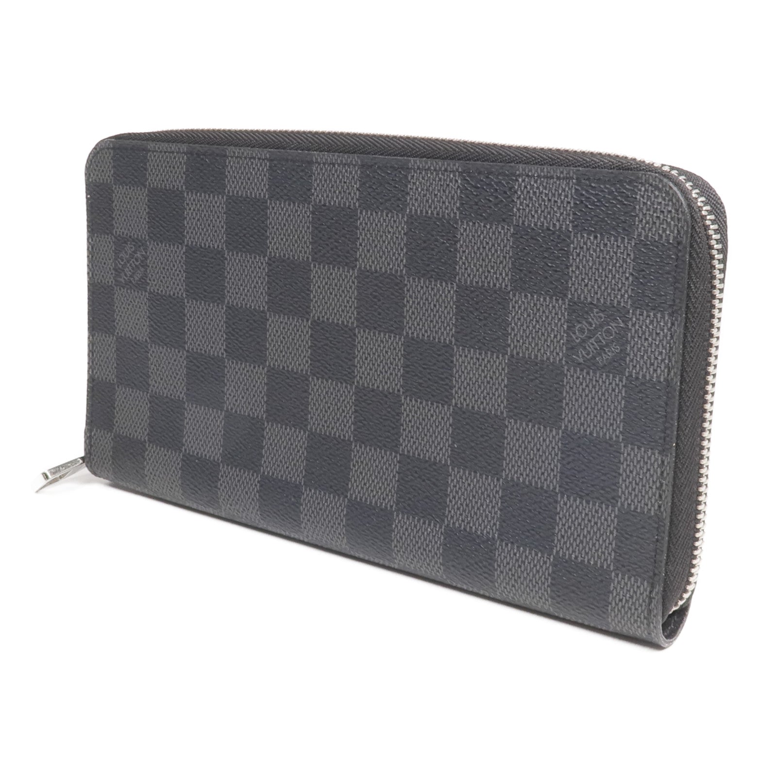 LOUIS VUITTON Damier Graphite Zipper Organizer銀扣長錢包