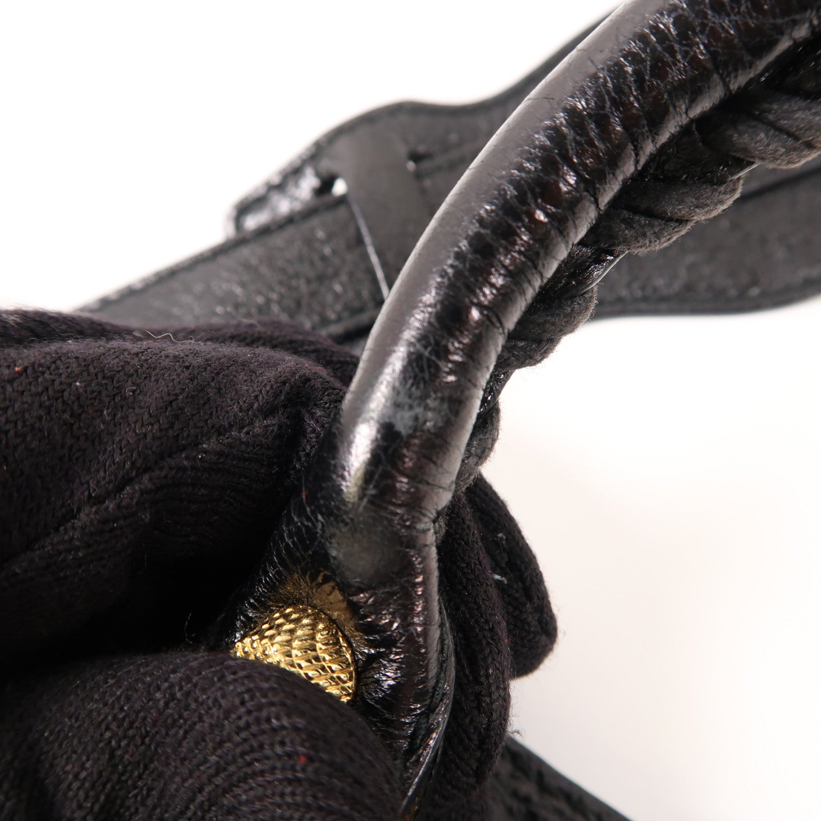 BALENCIAGA 牛皮皮革City Bag金扣手挽肩背兩用袋黑色