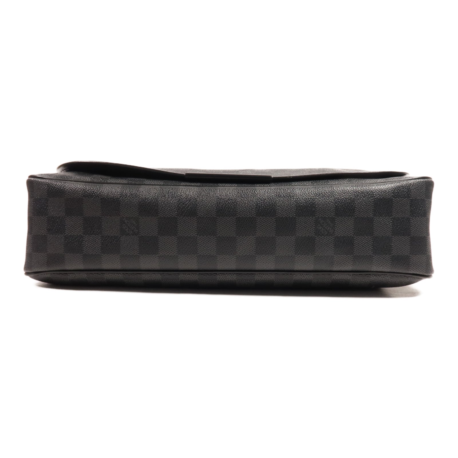 LOUIS VUITTON Damier Graphite Daniel GM銀扣肩背袋