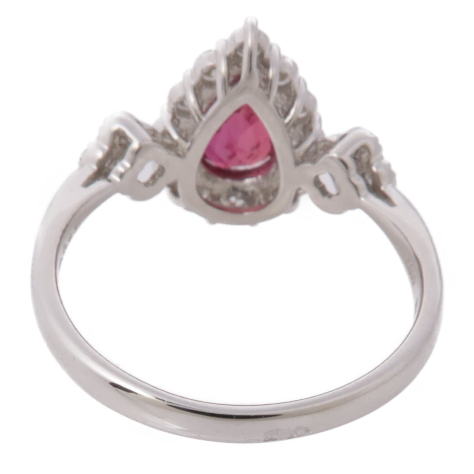 JEWELRY PT900鉑金/18K Ruby Diamond Ring紅寶石/鑽石US#6.25