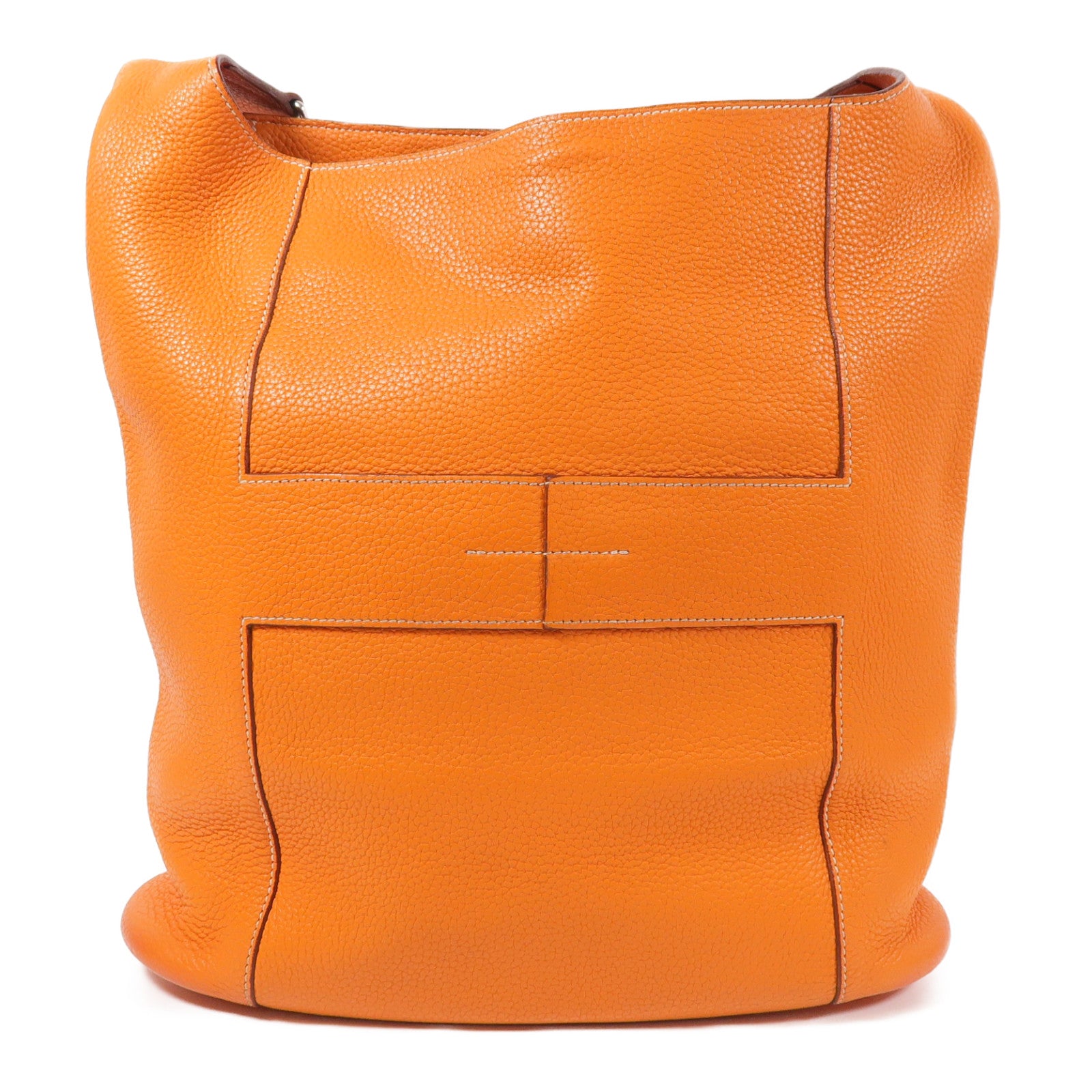 HERMES Clemence皮革Good News銀扣肩背袋