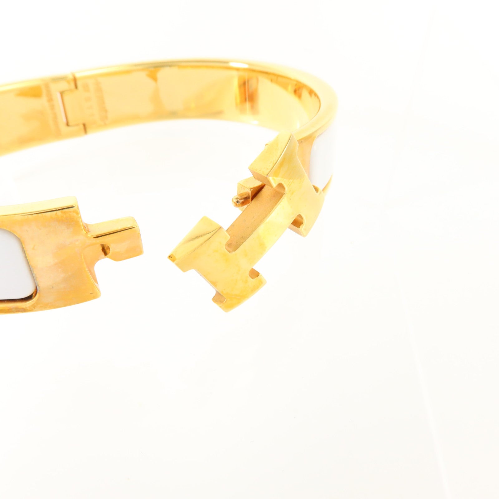HERMES 金屬/琺瑯Clic H Bracelet金扣手鏈