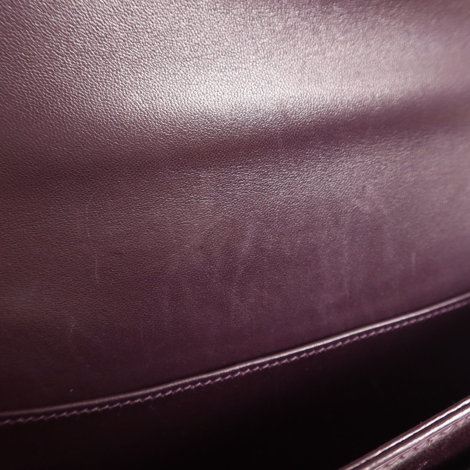 HERMES 鱷魚皮革Constance Elan銀扣肩背袋Amethyst