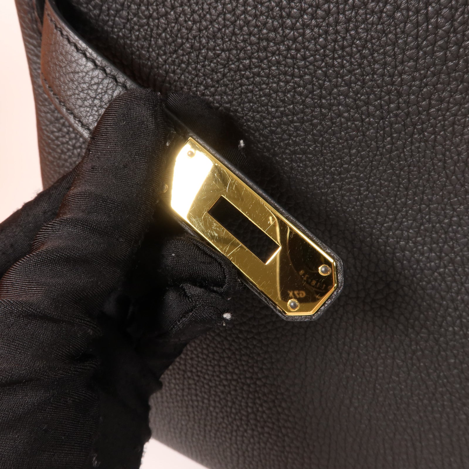 HERMES Togo皮革Kelly 32手挽肩背兩用袋Noir