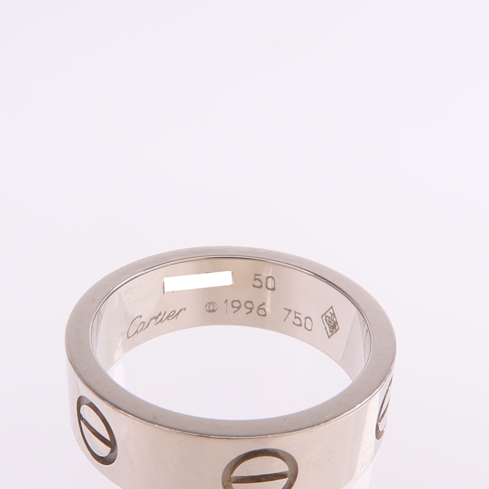 CARTIER 18K白金Love Ring戒指Cartier#50/US#5.25