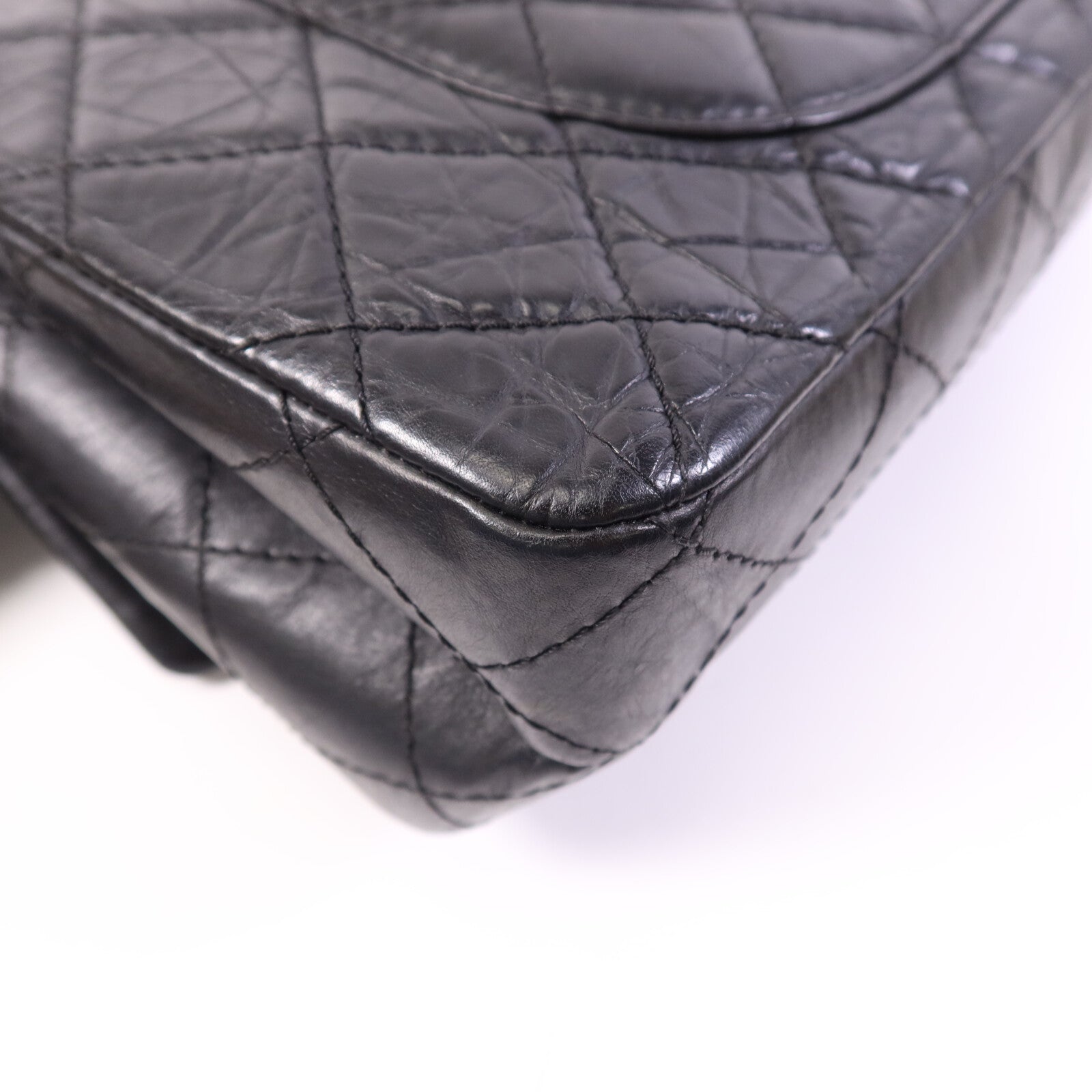 CHANEL 【激減優惠】牛皮皮革2.55 Large金扣鏈帶肩背袋