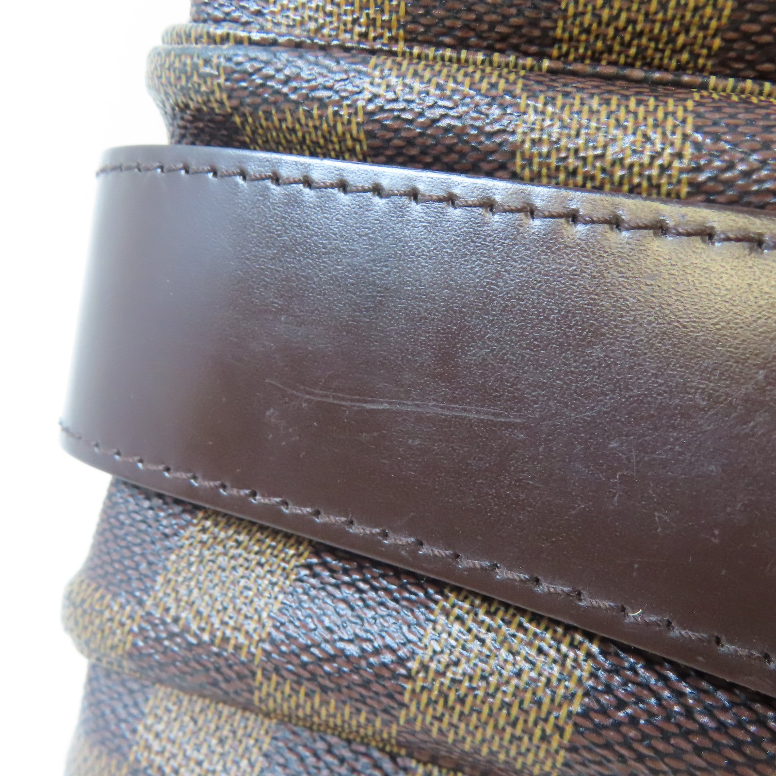 LOUIS VUITTON Damier Naviglio金扣肩背袋啡色