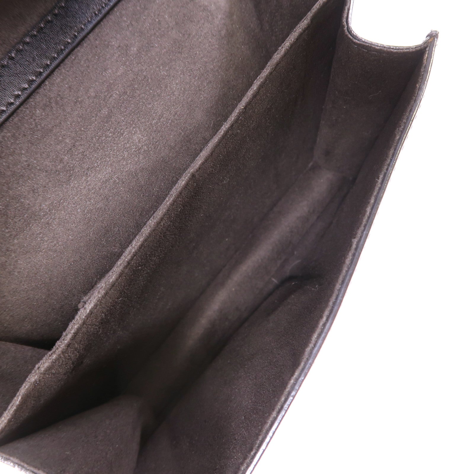 FENDI SHW Kan I Monster Eyes Chain Shoulder Bag 8M381.2SR Calfskin Leather Black