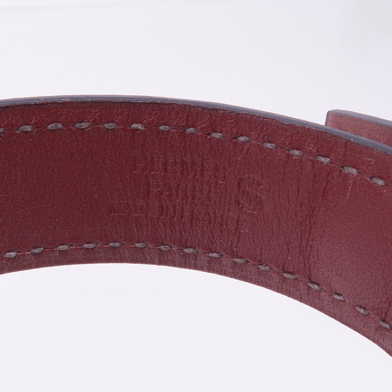 HERMES 【激減優惠】Swift皮革Bracelet銀扣手帶