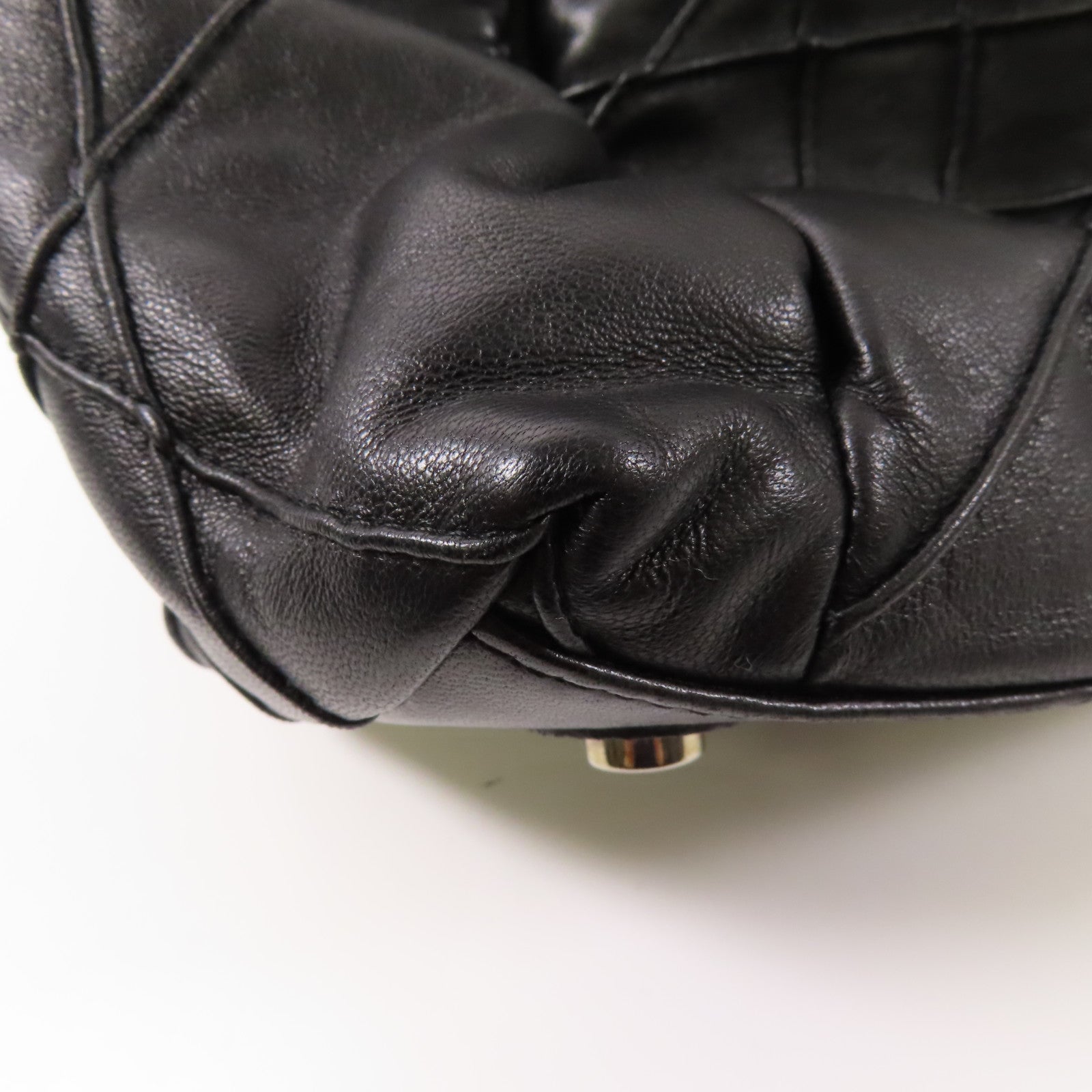 Dior 皮革Shoulder Bag銀扣鏈帶肩背袋黑色