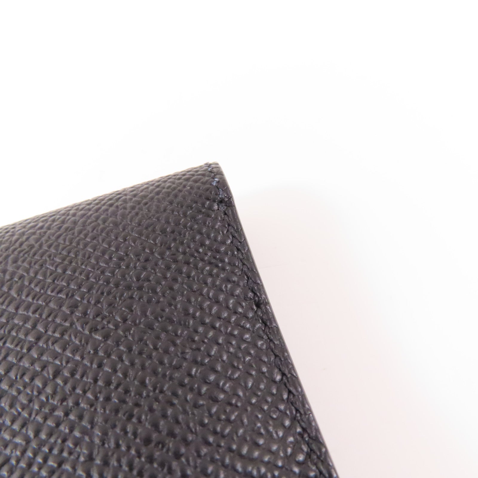 HERMES Epsom皮革Bearn Compact Wallet金扣錢包Noir