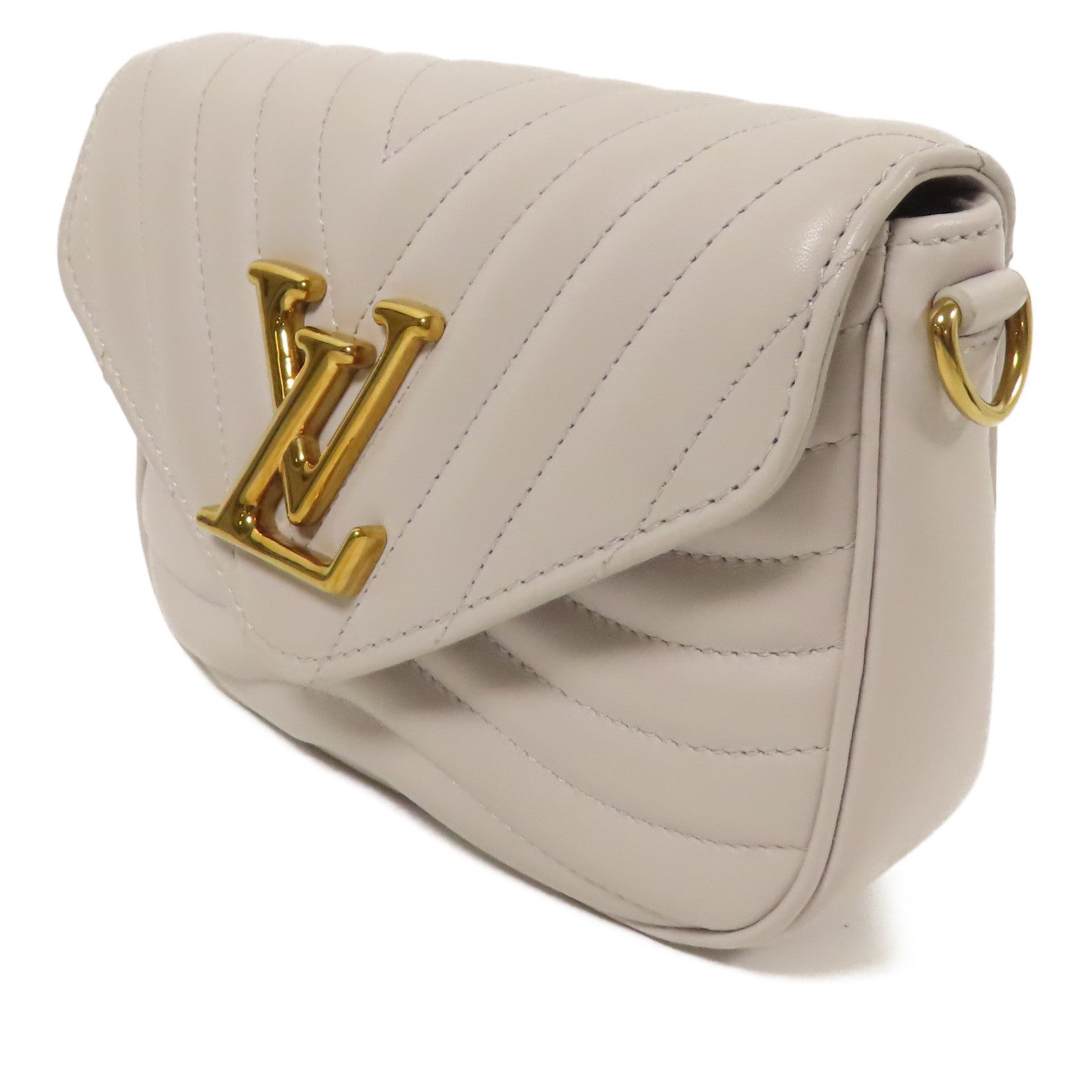 LOUIS VUITTON 牛皮皮革New Wave Multi Pochettem金扣手挽肩背兩用袋