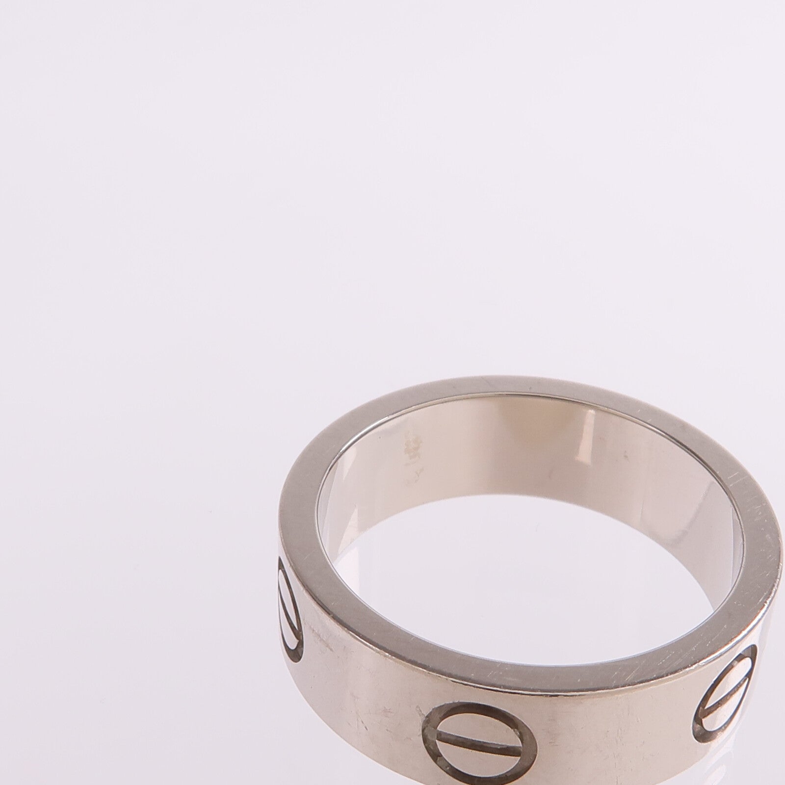 CARTIER 18K白金Love Ring戒指Cartier#50/US#5.25