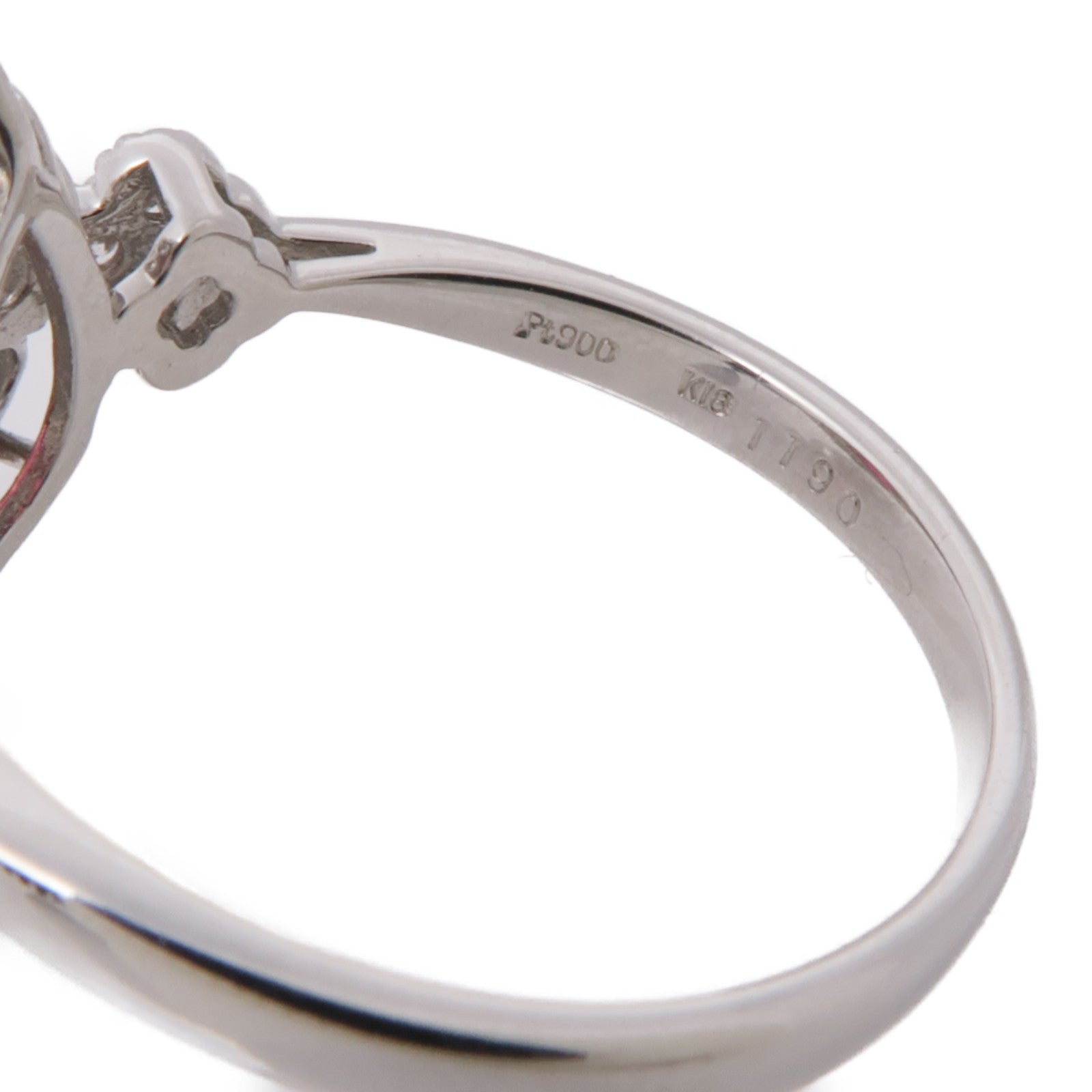 JEWELRY PT900鉑金/18K Ruby Diamond Ring紅寶石/鑽石US#6.25