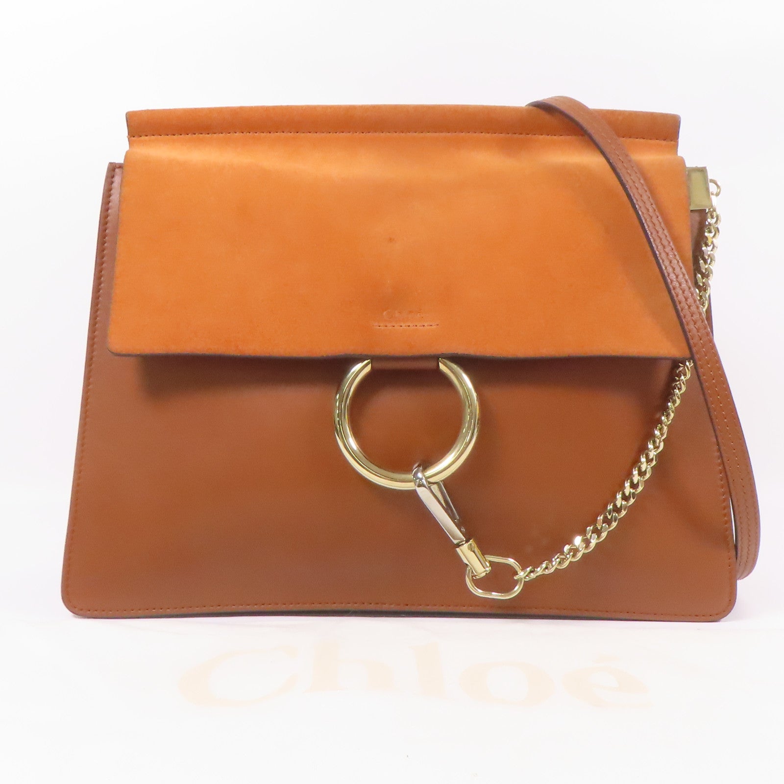 Chloe 牛皮皮革Faye金扣肩背袋