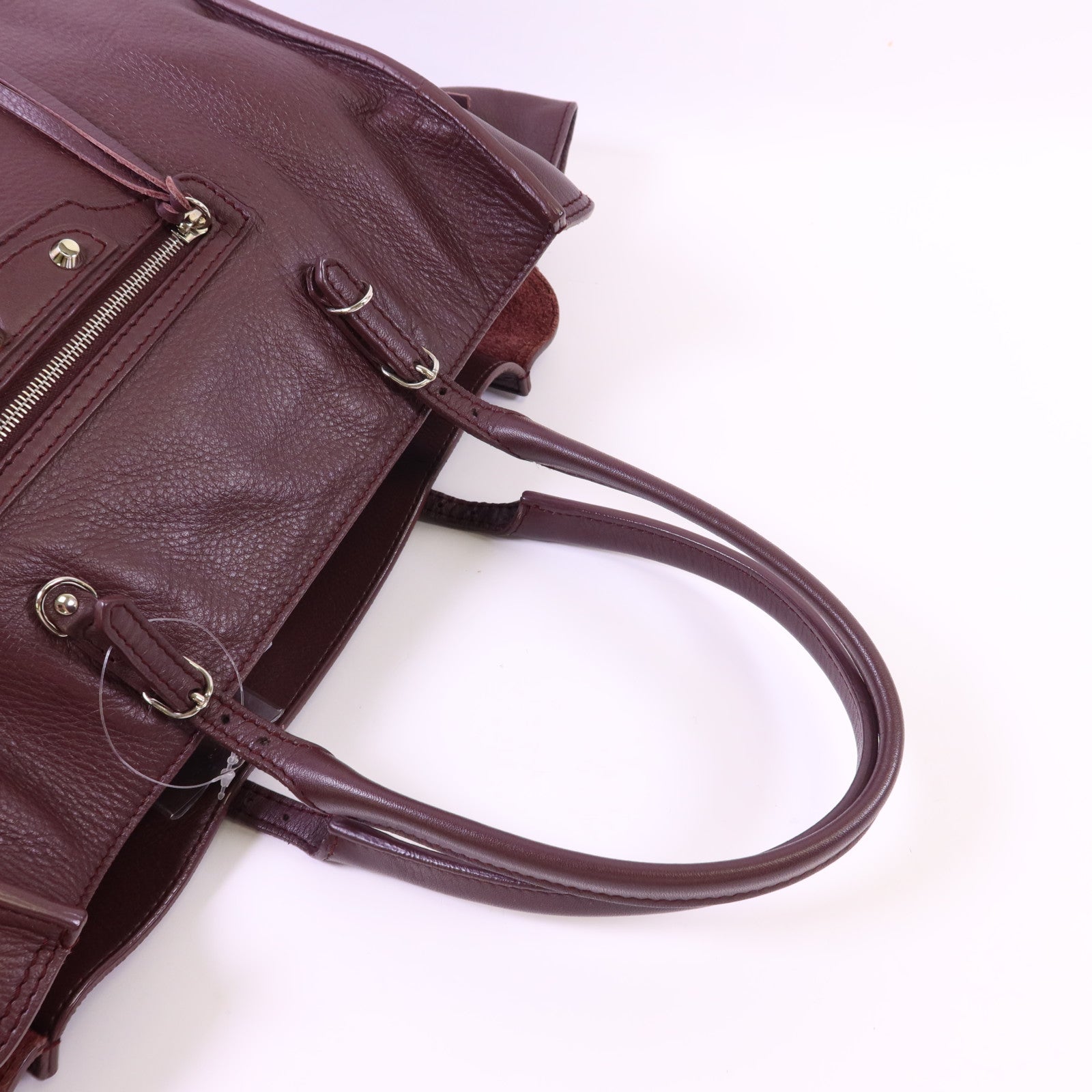BALENCIAGA 牛皮皮革Papier Tote銀扣手挽袋