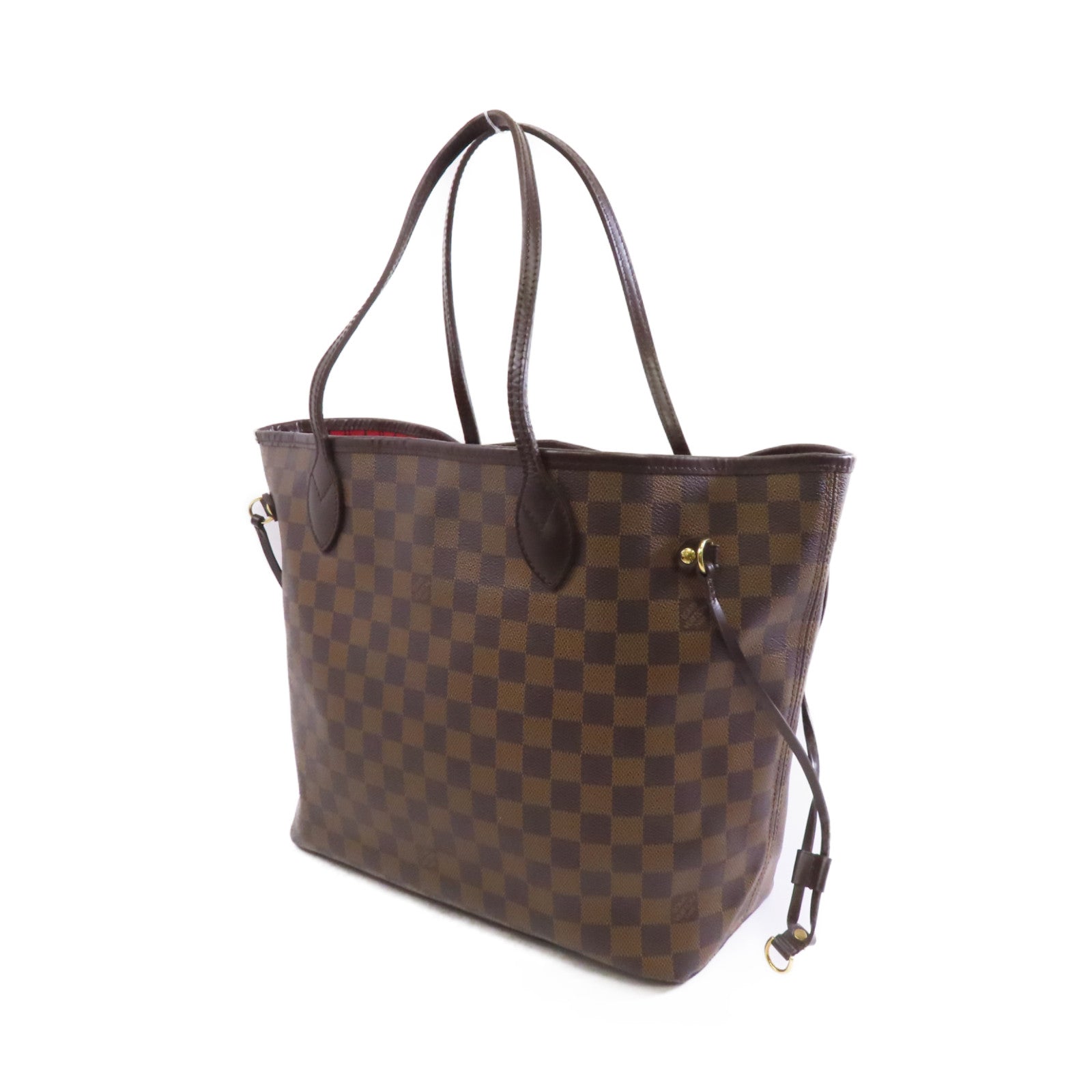 LOUIS VUITTON 【激減優惠】Damier Neverfull PM金扣肩背袋啡色