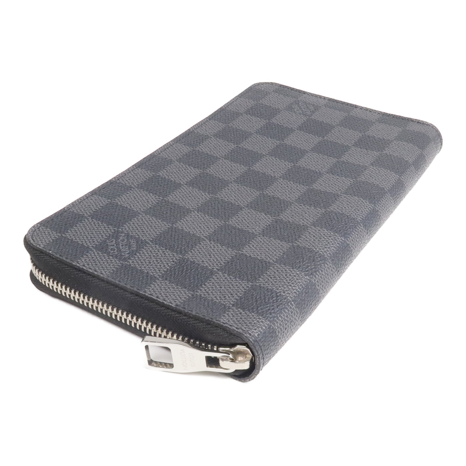 LOUIS VUITTON Damier Graphite Zipper Organizer銀扣長錢包