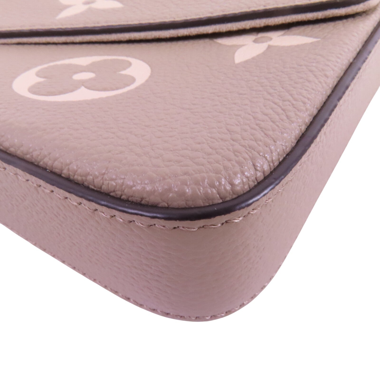 LOUIS VUITTON Monogram Empreinte Felicie Pochette金扣鏈帶肩背袋