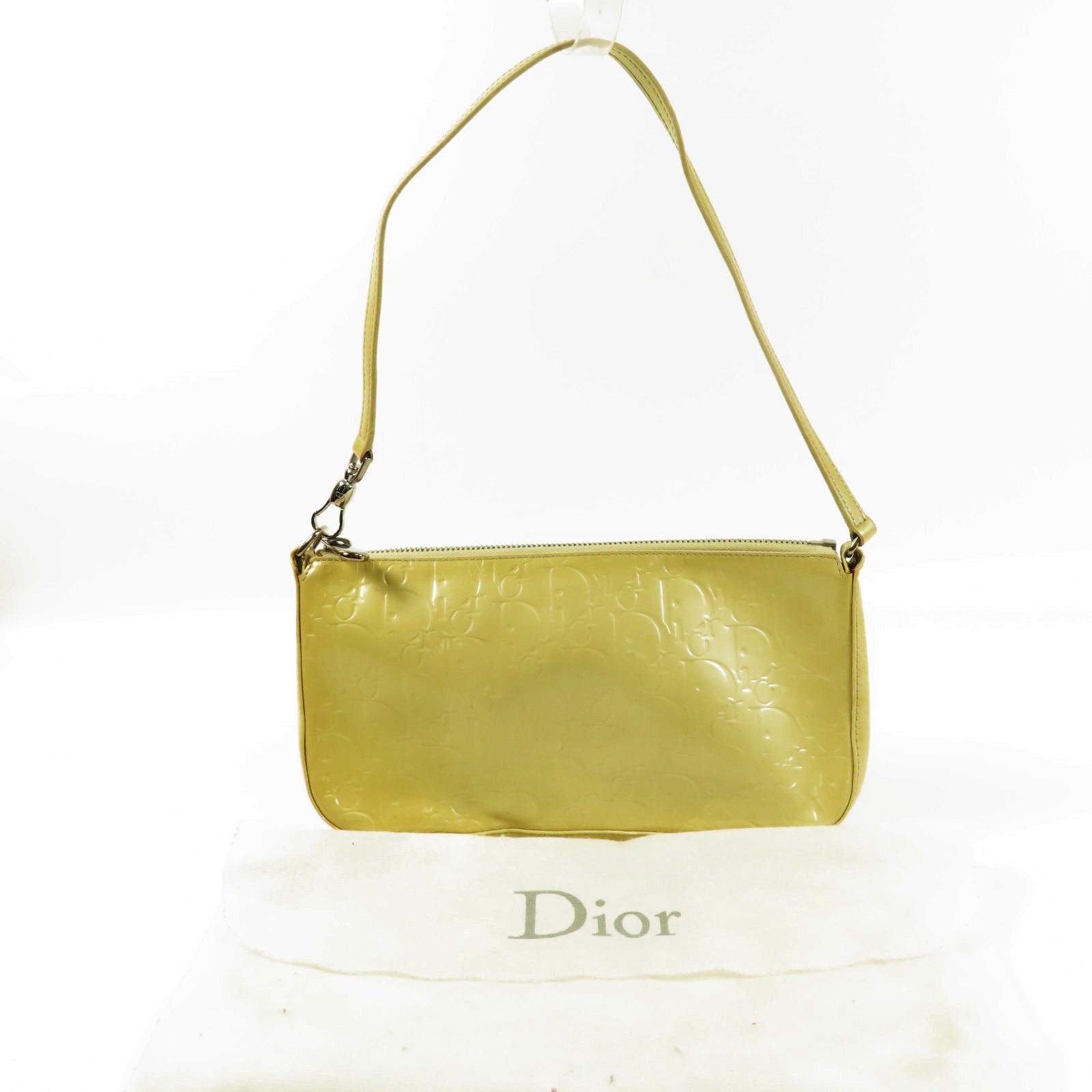 Dior 漆皮皮革Shoulder Bag銀扣肩背袋