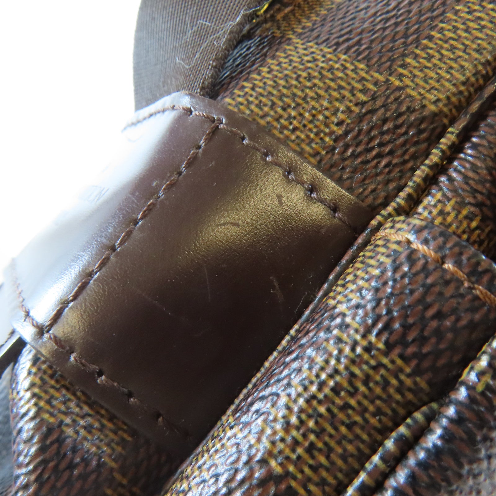 LOUIS VUITTON Damier Naviglio金扣肩背袋啡色