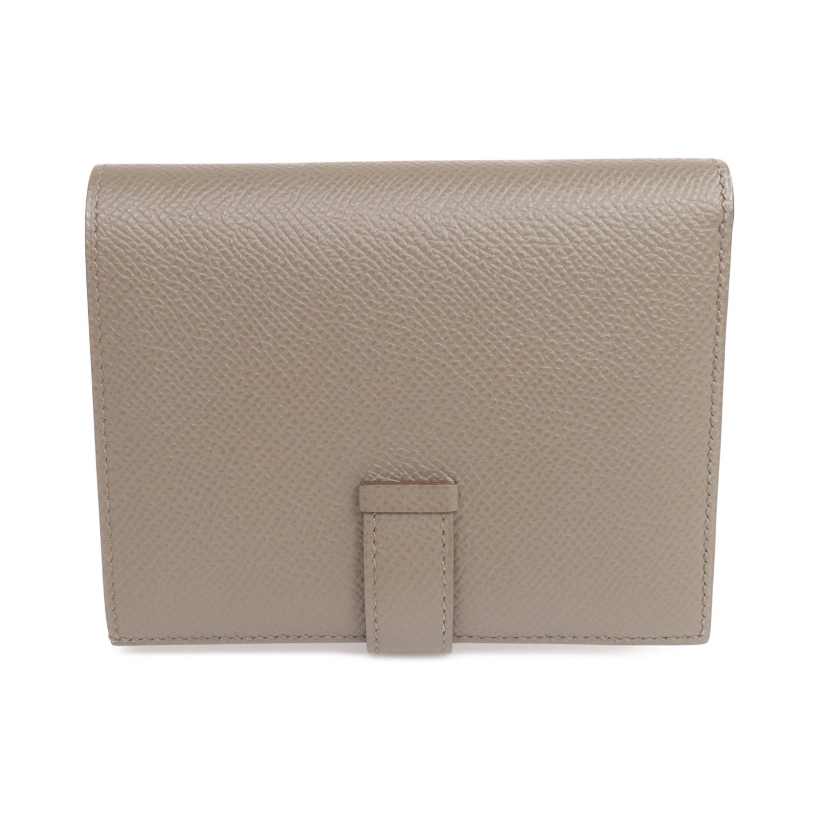 HERMES Epsom皮革Bearn Wallet金扣錢包Etain