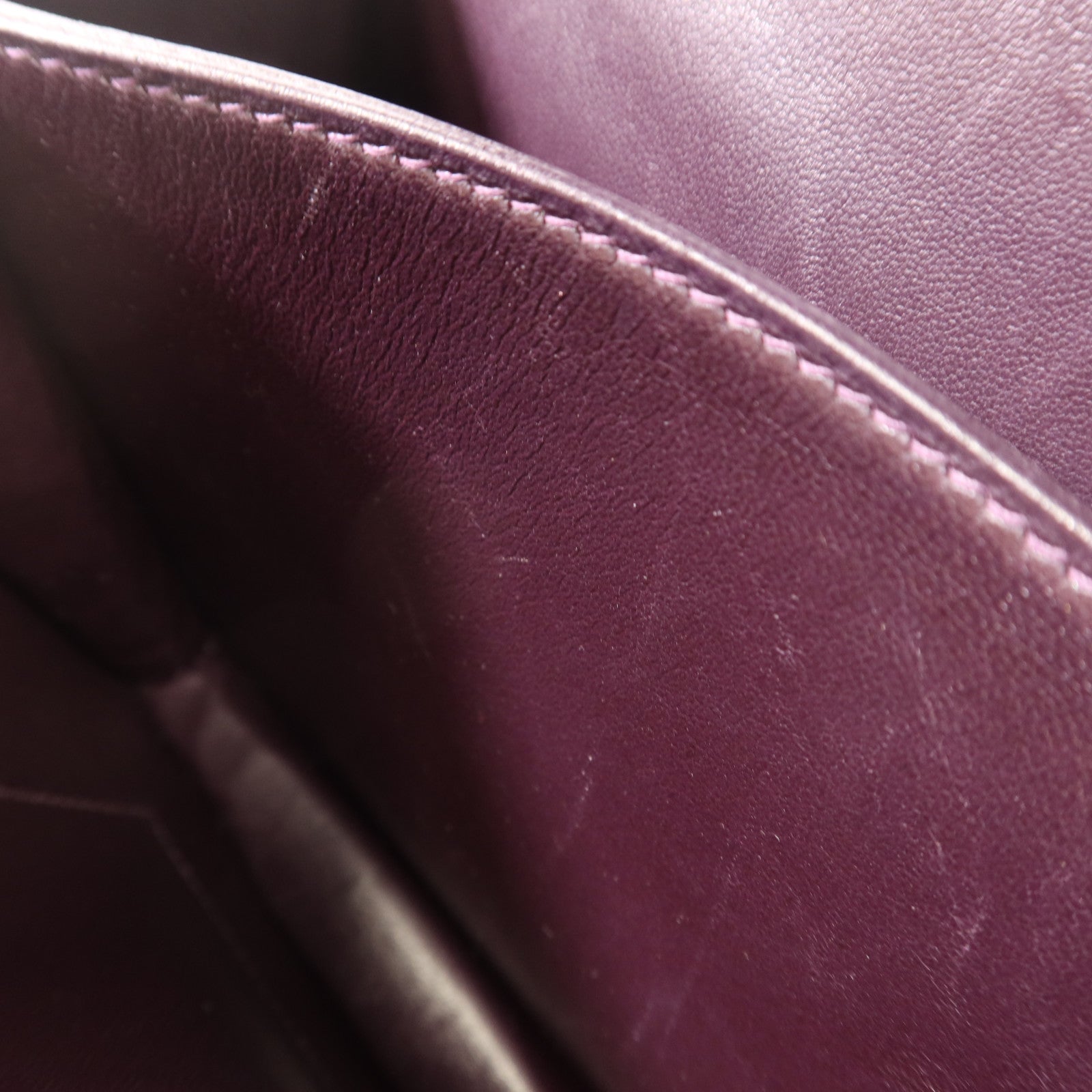 HERMES 鱷魚皮革Constance Elan銀扣肩背袋Amethyst