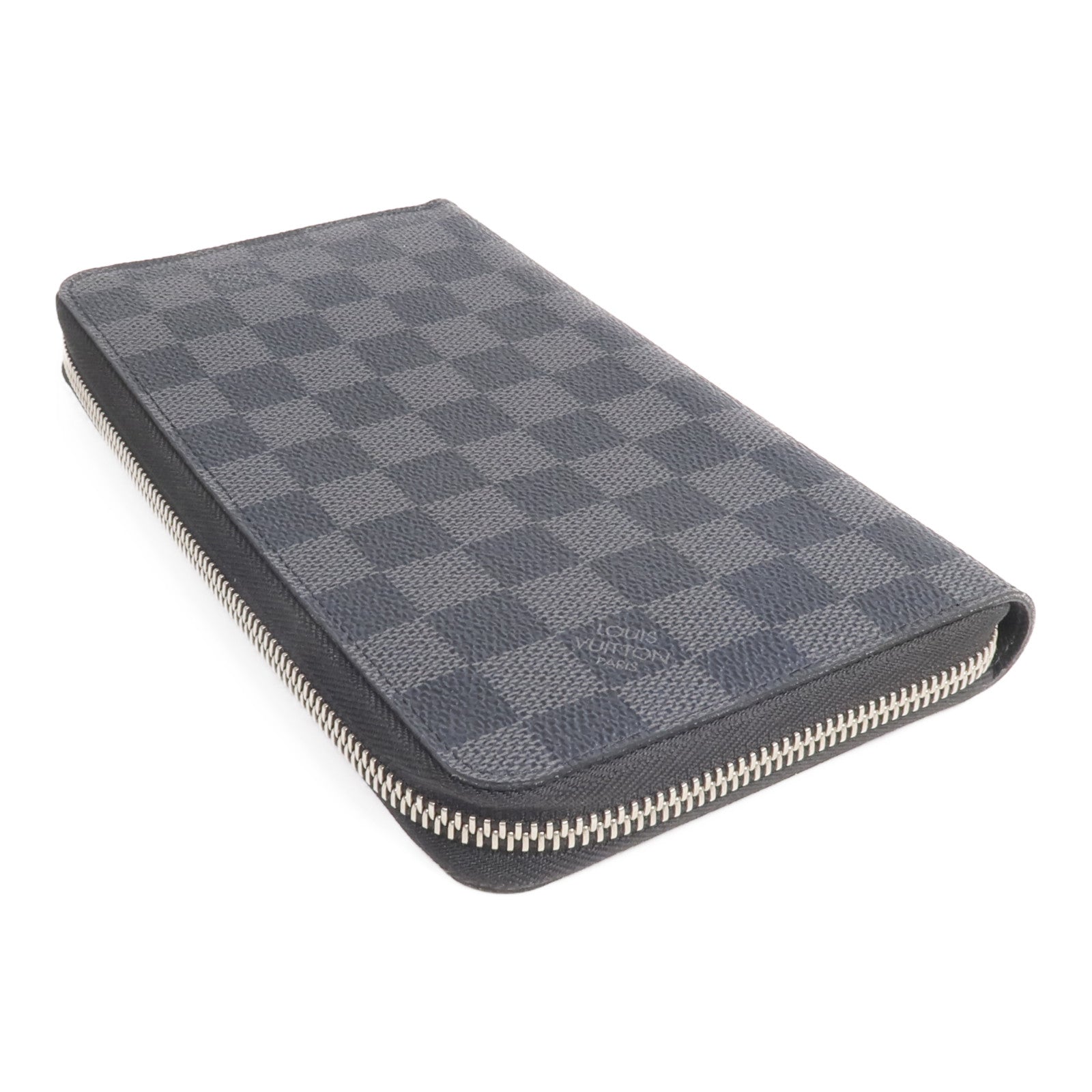 LOUIS VUITTON Damier Graphite Zipper Organizer銀扣長錢包