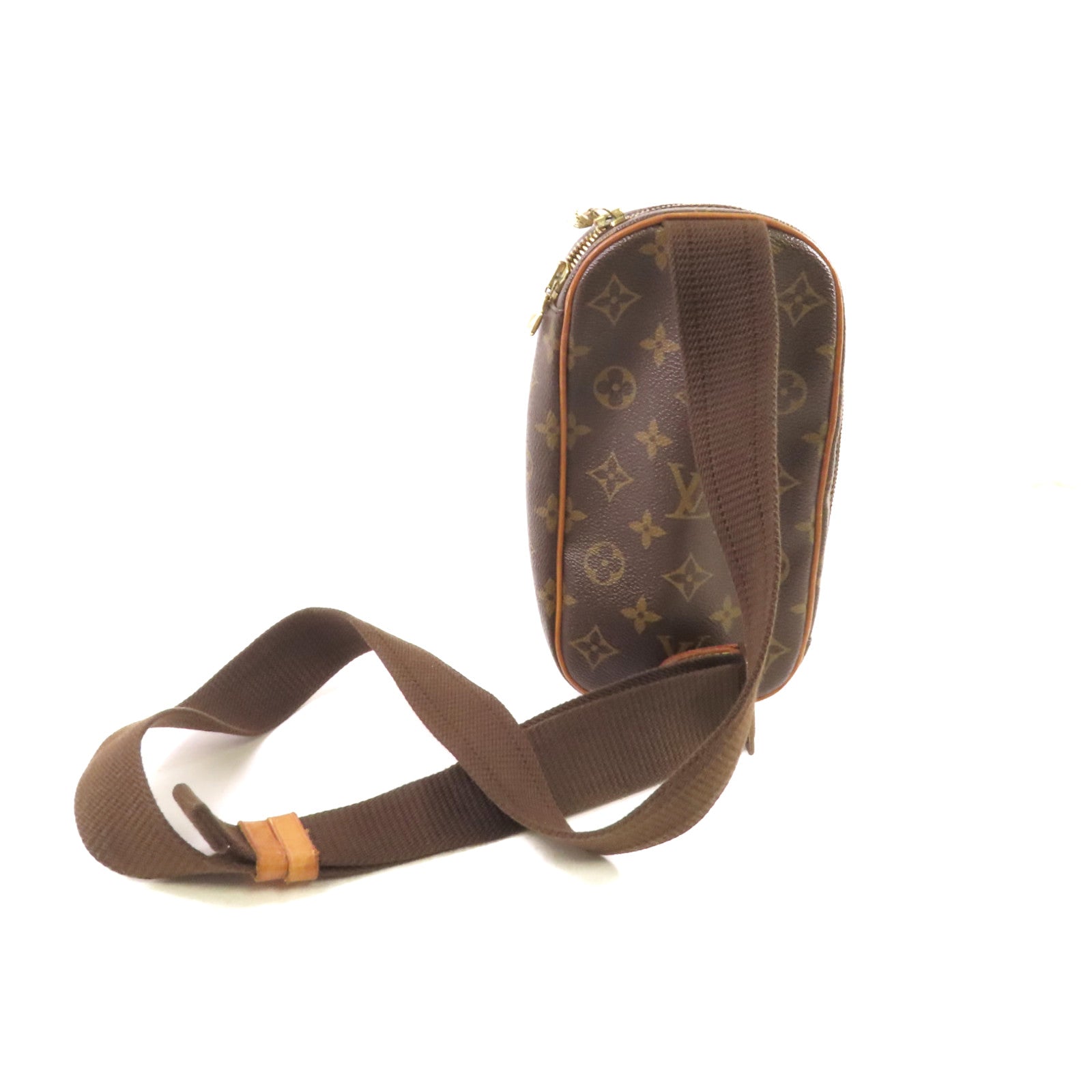 LOUIS VUITTON 【激減優惠】Monogram Pochette Gange Crossbody Bag金扣肩背袋啡色