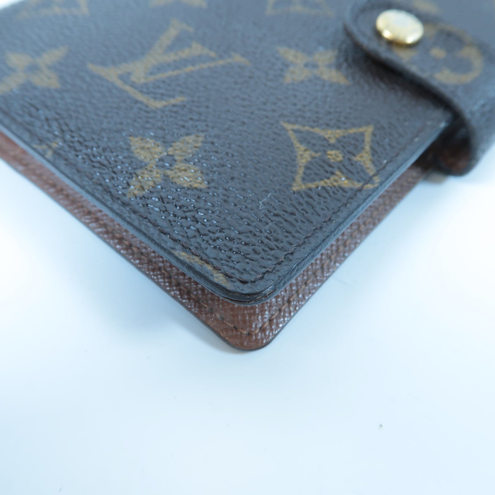 LOUIS VUITTON Monogram Small Ring Agenda Cover金扣小號活頁環記事本封套啡色
