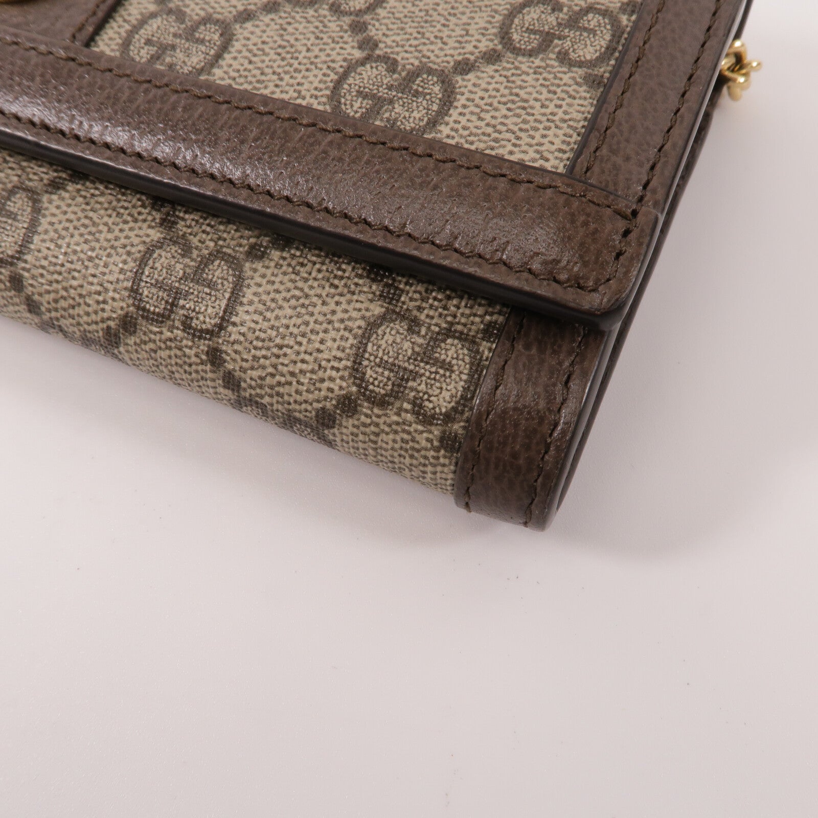 GUCCI 塗層帆布Ophidia Wallet With Chain鏈帶肩背袋