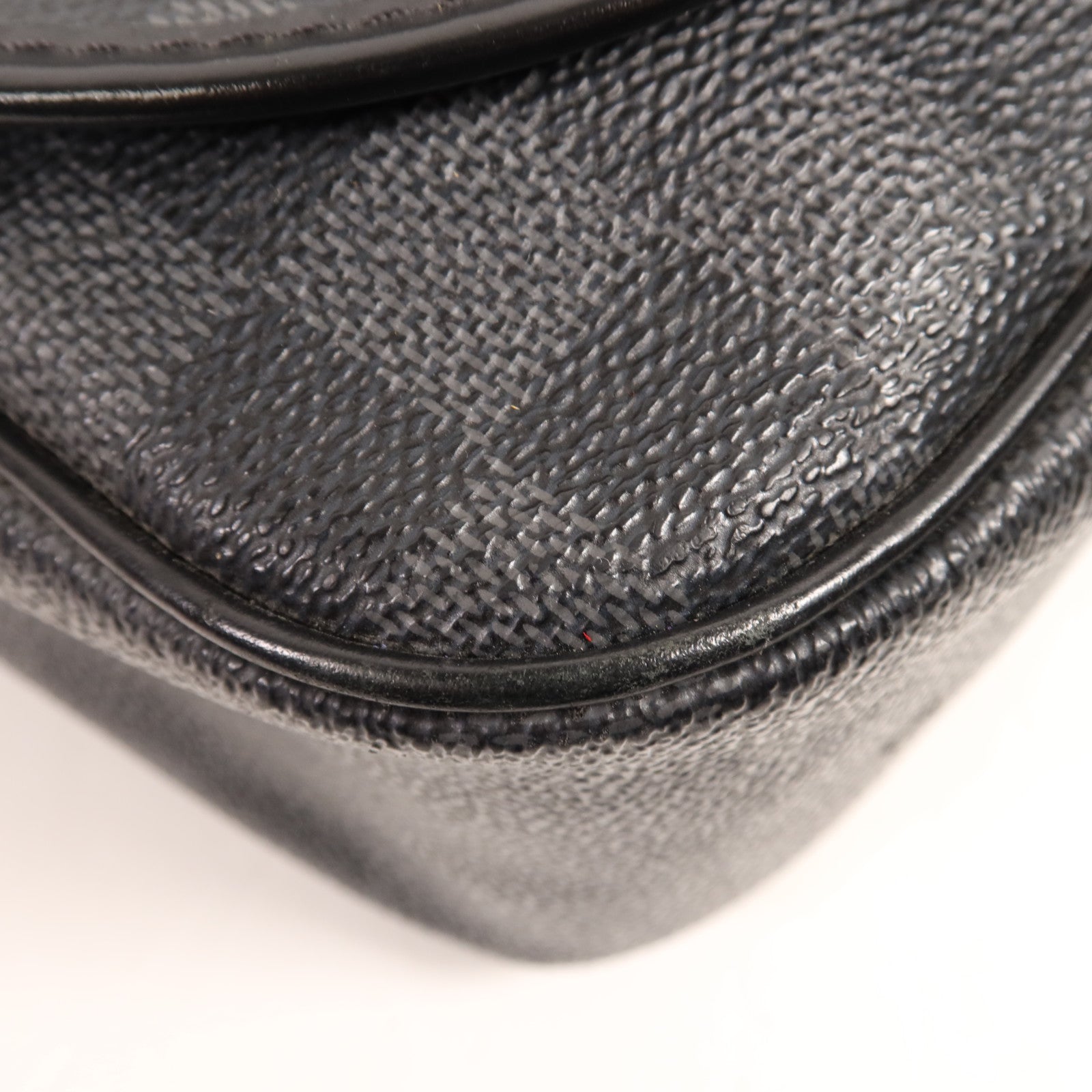 LOUIS VUITTON Damier Graphite Daniel GM銀扣肩背袋